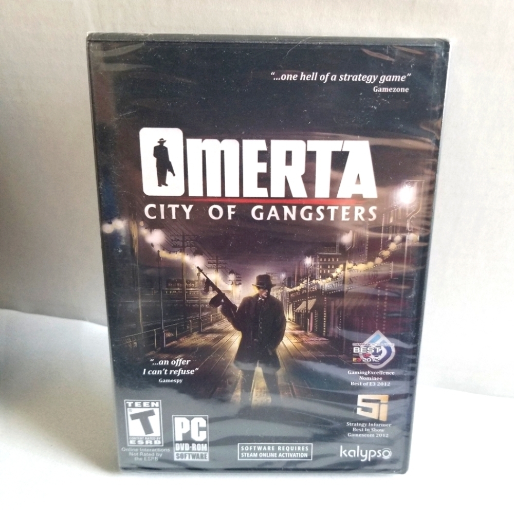 Omerta City of Gangsters PC DVD-Rom Computer Game.Rated Teen.Best of 2012